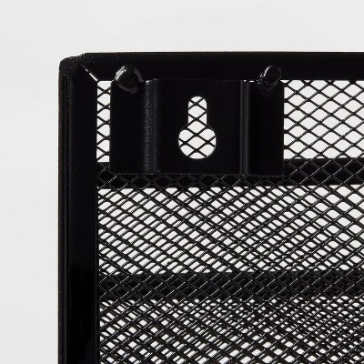 Mesh Hanging File Sorter With Keyholes Black - Brightroomâ„¢ - Image 2