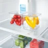 2pk Small Produce Bin Fridge Bin With Lid - Brightroom™: Refrigerator Organizers, Stackable Kitchen Storage