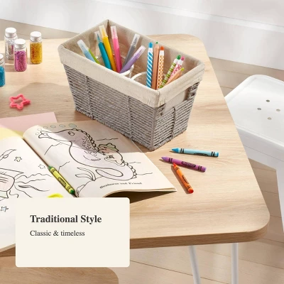 10.25" X 6" X 6" Small Woven Twisted Paper Rope Tapered Basket Gray - Brightroomâ„¢ - Image 3