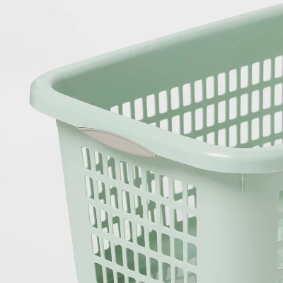 2bu Laundry Basket Green - Brightroomâ„¢: Portable Plastic Clothes Organizer With Built-In Handles, 70.4L Capacity - Image 2