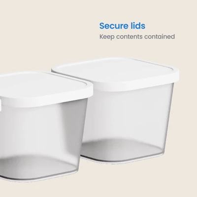 3pk Click In Place 30oz Insert Storage Containers White And Clear - Brightroomâ„¢ - Image 3