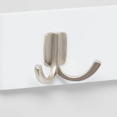 Modern Octopus 4 Hooks Rail Nickel/White - Brightroomâ„¢ - Image 2