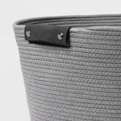 17'' Coiled Rope Tapered Basket Gray - Brightroomâ„¢ - Image 2