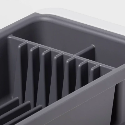 Over The Sink Dish Drainer Gray - Brightroomâ„¢: Freestanding Dish Drying Rack & Sponge Holder, Polypropylene, Hand Wash - Image 2