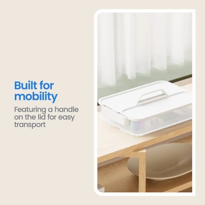 Click In Place Large Lid With Handle For Plastic Storage Bins For Home And Office Organization White - Brightroomâ„¢ - Image 6