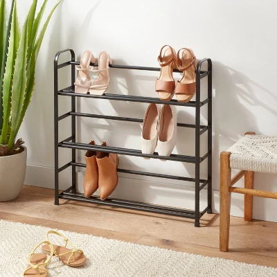 Small Space Metal Shoe Rack Black - Brightroomâ„¢