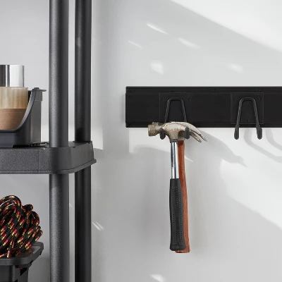 Multi-Purpose Short Garage Tool Hook - Brightroomâ„¢: Steel Utility Storage Rack, Black, 30lb Capacity, Powder-Coated Finish