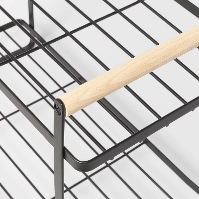 Wood Handle Tiered Vanity Organizer Black - Brightroomâ„¢ - Image 2