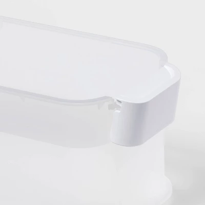 Click In Place 4.5qt Clear Slim Plastic Storage Bin With White Latch For Home And Office Organization - Brightroomâ„¢ - Image 2