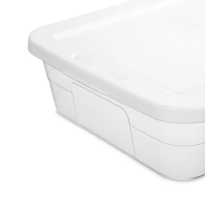 41qt Clear Under Bed Storage Box White - Brightroomâ„¢ - Image 7
