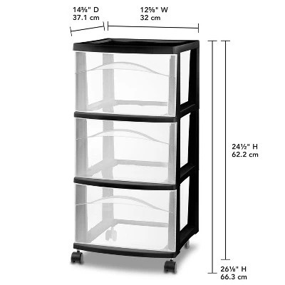 3 Drawer Medium Cart - Brightroomâ„¢ - Image 3
