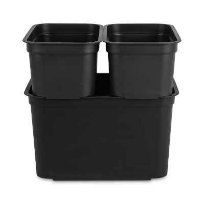 26.2qt Heavy Duty Storage Bin - Brightroomâ„¢: Black Plastic, Stackable & Portable, Universal Storage Solution - Image 5