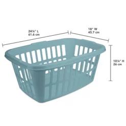 1.5 Bu Laundry Basket Pewter Aqua - Brightroomâ„¢