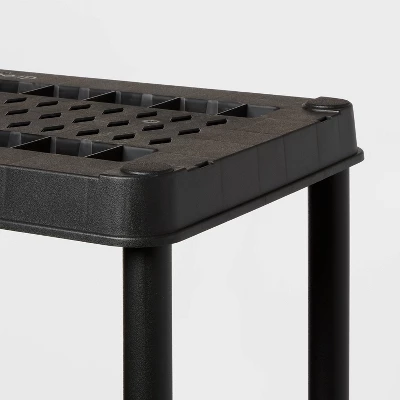 5 Tier Plastic Shelf Unit Black - Brightroomâ„¢: Utility Storage Shelving, 5 Open Shelves, 150 Lb Capacity, 73.5" Height - Image 2