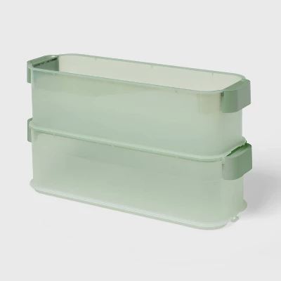 Click In Place 4.5qt Slim Plastic Storage Bin For Home And Office Organization - Brightroomâ„¢ - Image 3