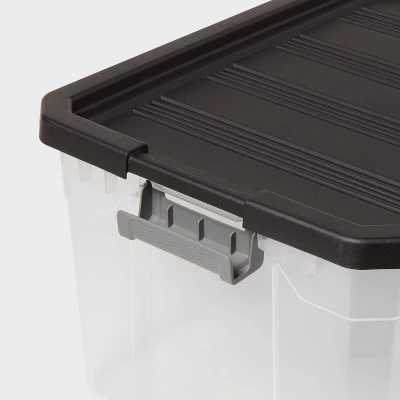 76qt Heavy Duty Latching Clear Storage Box - Brightroomâ„¢: Plastic Utility Bin With Lid, Portable Universal Storage - Image 2