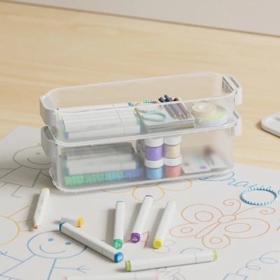 6pc Click In Place Slim Toolbox Kit Plastic Storage Home And Office Organization - Brightroom™​ - Image 2