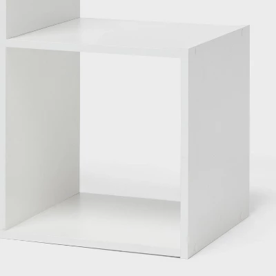 11" 3-2-1 Cube Book Shelf White - Brightroomâ„¢ - Image 2