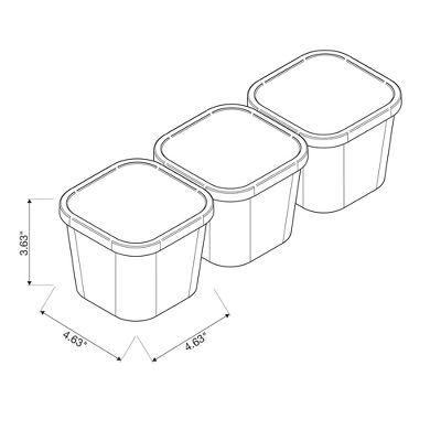 3pk Click In Place 30oz Insert Storage Containers White And Clear - Brightroomâ„¢ - Image 6