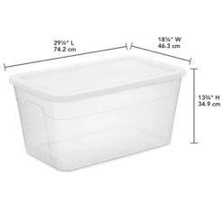 90qt Clear Storage Box White - Brightroomâ„¢