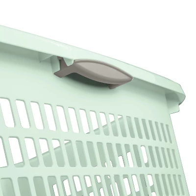 2bu Laundry Basket Green - Brightroomâ„¢: Portable Plastic Clothes Organizer With Built-In Handles, 70.4L Capacity - Image 4