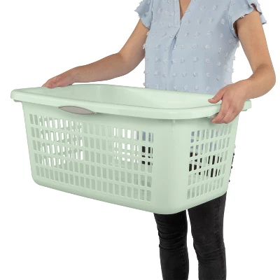 2bu Laundry Basket Green - Brightroomâ„¢: Portable Plastic Clothes Organizer With Built-In Handles, 70.4L Capacity - Image 3