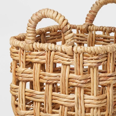 Twisted Open Checkered Weave Milk Crate Natural - Brightroomâ„¢ - Image 2