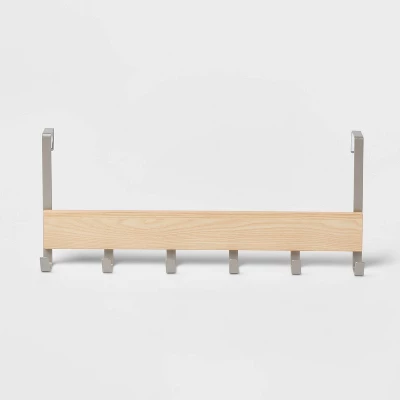 Large Over The Door Hook With Wood 6 Hooks - Brightroomâ„¢ - Image 3