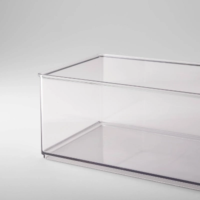 12" X 6" X 4" All Purpose Storage 1/2 Storage Bin - Brightroomâ„¢: Clear Plastic Decorative Container, No Assembly Required - Image 2