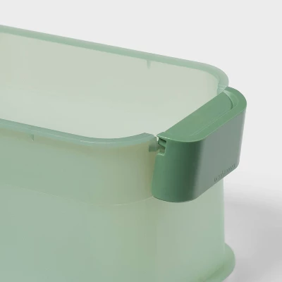 Click In Place 4.5qt Slim Plastic Storage Bin For Home And Office Organization - Brightroomâ„¢ - Image 2