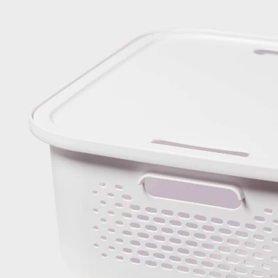 Decorative Plastic Lid White - Brightroomâ„¢: Modern Storage Bin Lid For 13" Cube System, Cut-Out Handles, Polypropylene - Image 2