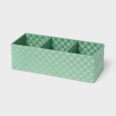 Woven Plastic 3 Compartment Bin - Brightroomâ„¢ - Image 4