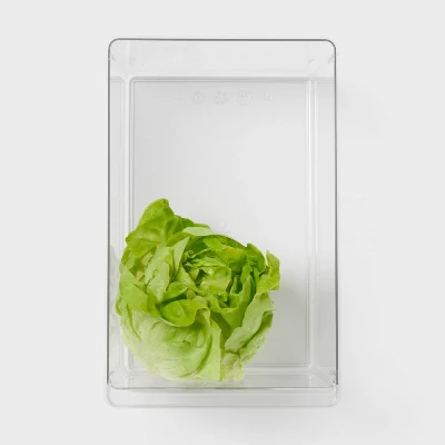 Large Wide Fridge And Pantry Organizer Bin - Brightroomâ„¢: Clear Freezer-Safe Storage, 14.5"x9.14"x6" - Image 2