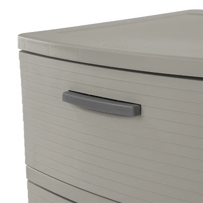 3 Drawer Storage Cabinet Gray - Brightroomâ„¢: Plastic Utility Storage Drawers, Universal Organization, No Assembly Required - Image 3