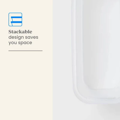 2pk Slim Open Storage Bins Clear - Brightroomâ„¢: Stackable Plastic Utility Tubs, 7.1 Volume, Nesting, Spot Clean - Image 3