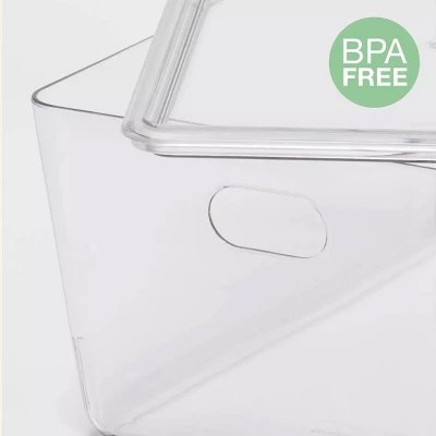 11L Stacking Clear Bin With Lid - Brightroomâ„¢ - Image 2