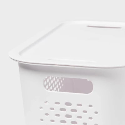 Narrow Decorative Plastic Lid White - Brightroomâ„¢: Storage Bin Lid For 13" Cube System, Universal Placement - Image 2