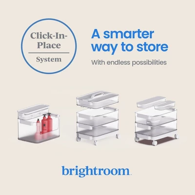 Click In Place 10qt Clear Plastic Storage Bin With White Latch For Home And Office Organization - Brightroom™​ - Image 8