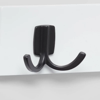 Modern Octopus 5 Rail Matte Black Hooks White - Brightroomâ„¢ - Image 2
