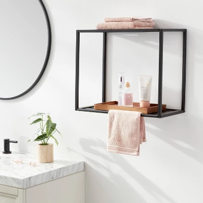 Wall Shelf Black Metal - Brightroomâ„¢