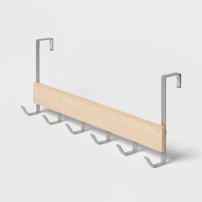 Large Over The Door Hook With Wood 6 Hooks - Brightroomâ„¢ - Image 2