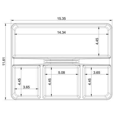 Divided Caddy Organizer White - Brightroomâ„¢: Utility Storage Cart, Polypropylene, Universal Storage, 1 Year Warranty - Image 3