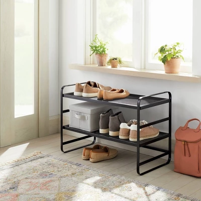 2 Tier Shoe Rack Metal Mesh - Brightroomâ„¢