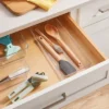 6"x15" Drawer Flatware Organizer - Brightroom™: Clear PETG, In-Drawer Kitchen Storage, Contemporary Style