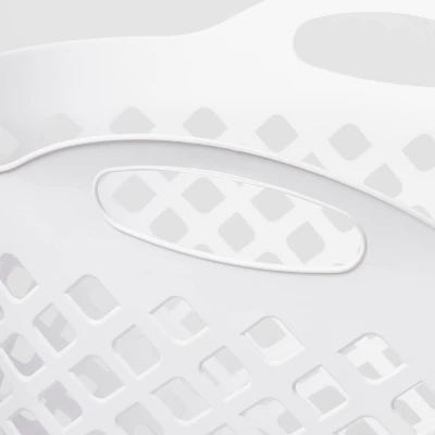 1.2bu/45L Flexible Oval Laundry Basket White - Brightroomâ„¢: Portable Clothes Storage With Built-In Handles - Image 2