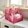 Small Foldable Crate Pink - Brightroom™