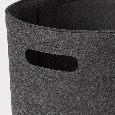 1.5bu Felt Laundry Basket Black - Brightroomâ„¢: Heavy Duty Clothes Basket, Polyester, 2 Handles, 3570 Volume - Image 2