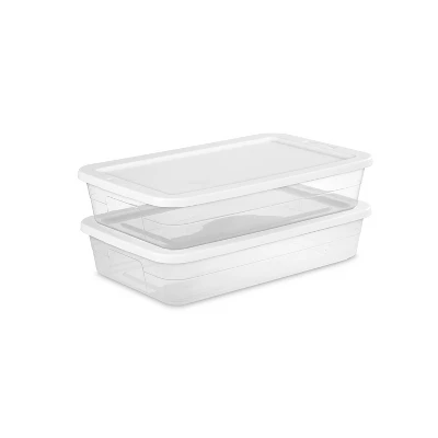 41qt Clear Under Bed Storage Box White - Brightroomâ„¢ - Image 9