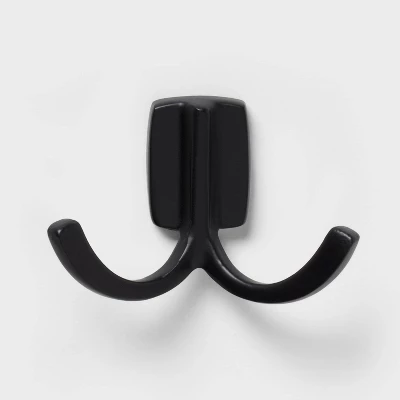 Modern Octopus Hook Matte Black - Brightroomâ„¢: Cast Aluminum Towel Hook, Powder-Coated, 20lb Capacity - Image 2