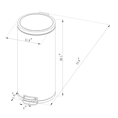 30L Round Step Trash Can - Brightroomâ„¢ - Image 3